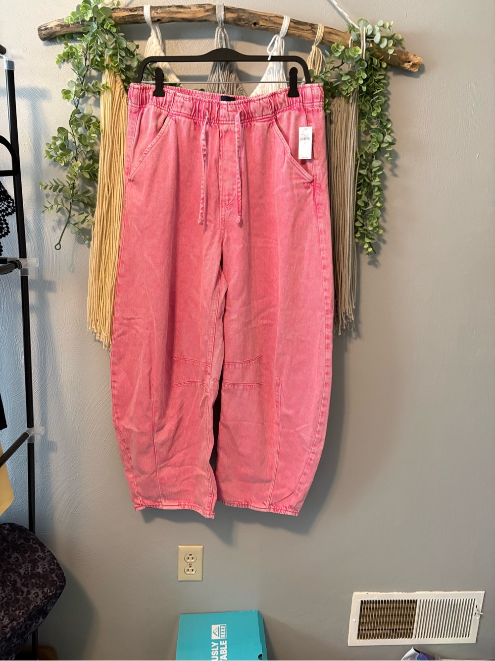 GAP Pink Drawstring Jogger Cargo Pants
